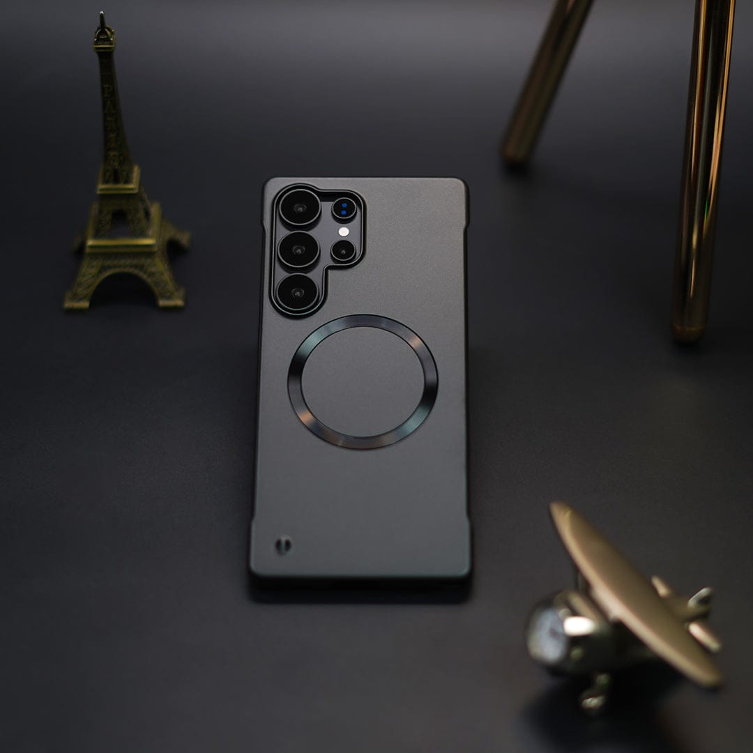 Luxury Matte Frameless Magnetic Case for Samsung S25 S24 S23 S22 Ultra Wireless Charge Camera Protection Phone Cover