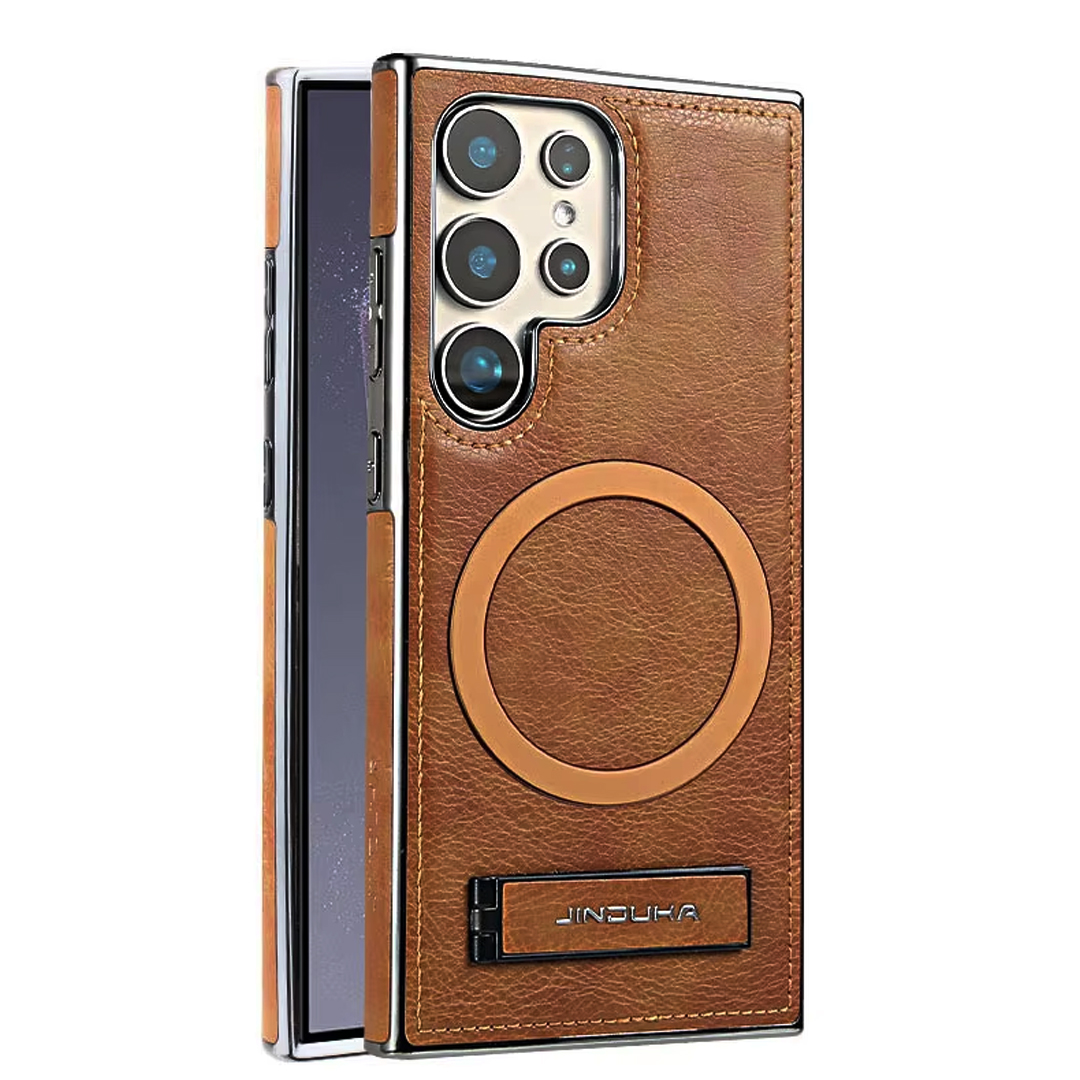 JINDUKA Premium Magnetic Leather With Kickstand Back Cover