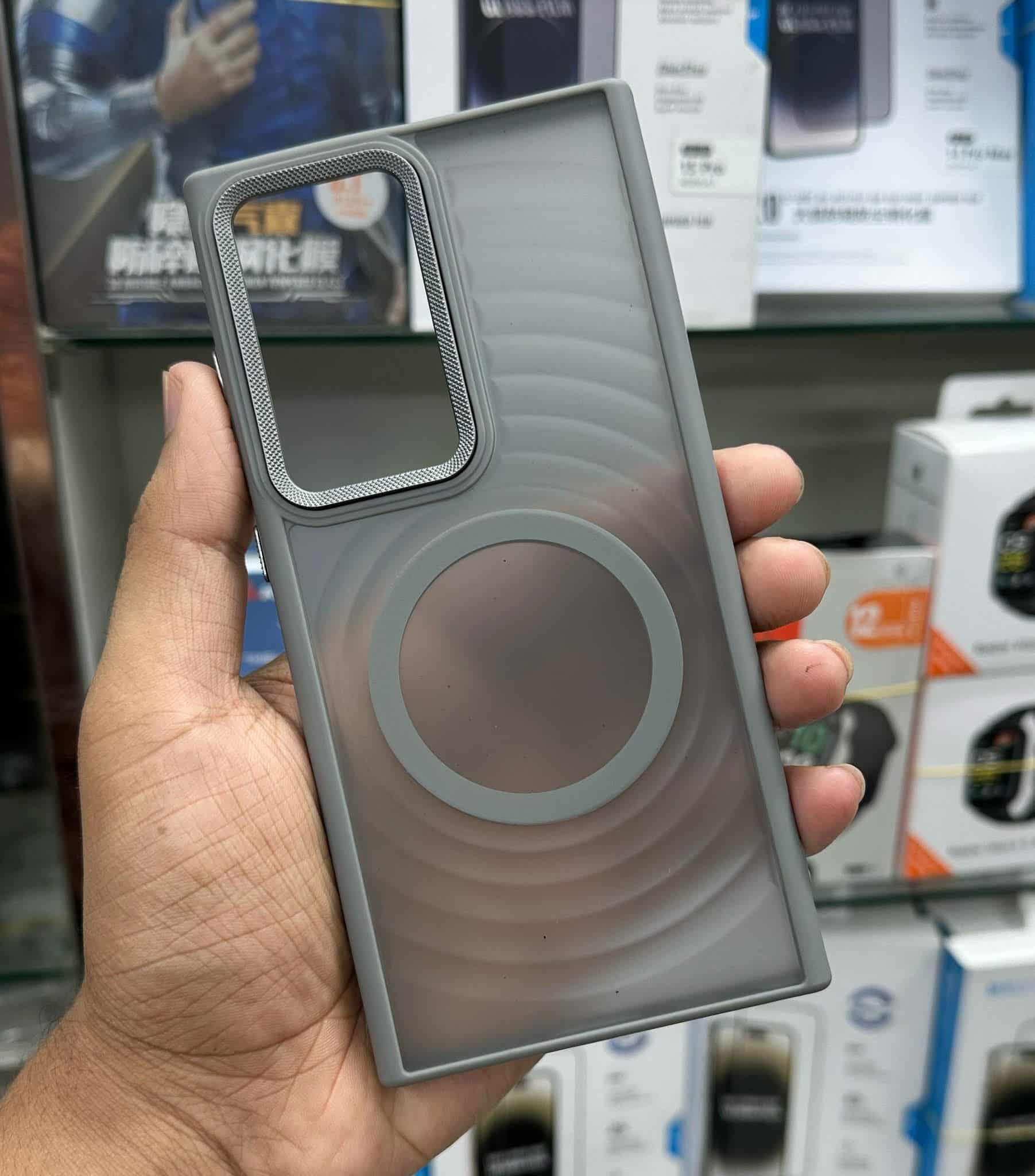 Matte Transparent MagSafe With Bumper Case For Samsung