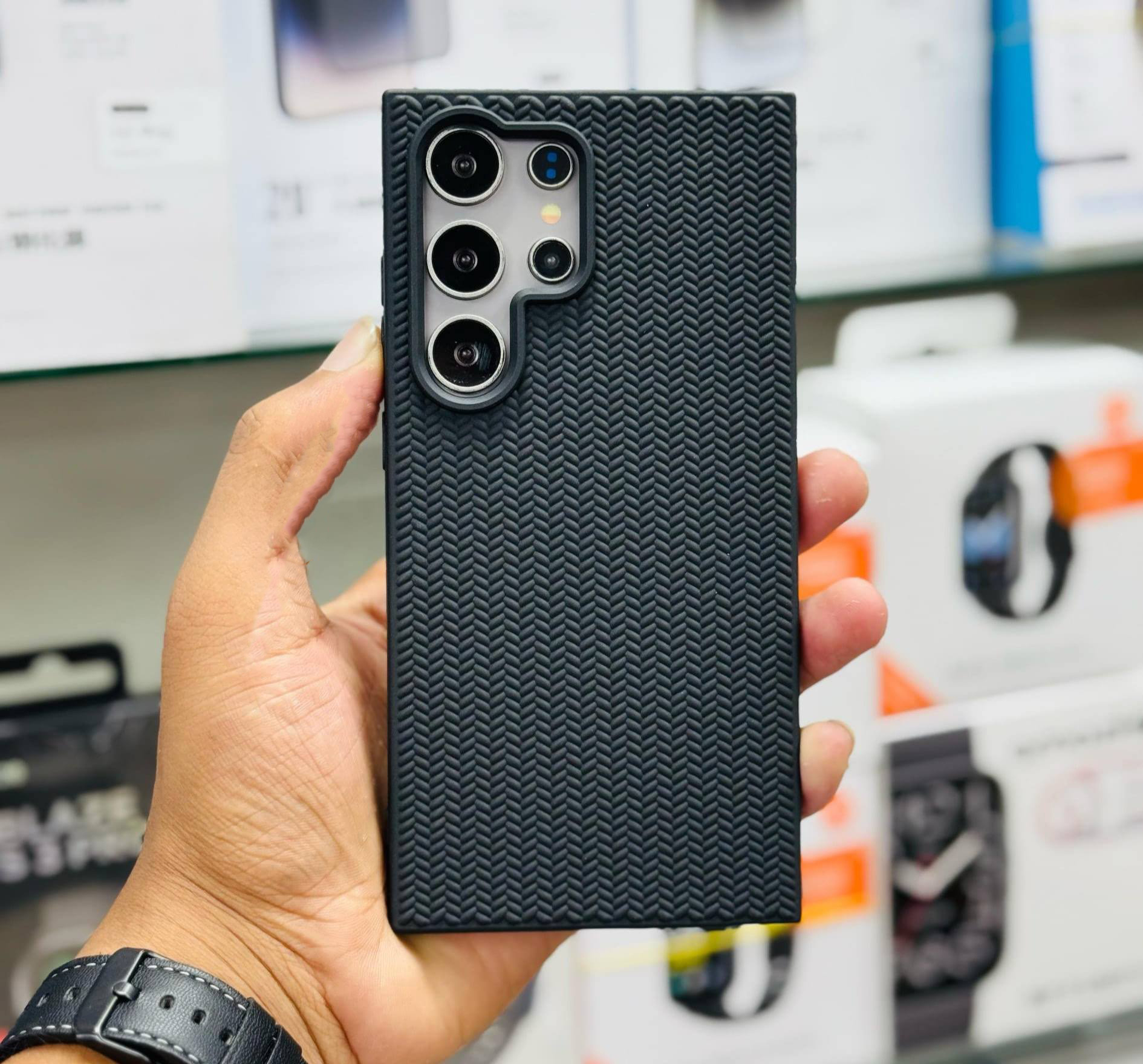 Soft Knitted Pattern TPU Phone Case for Samsung