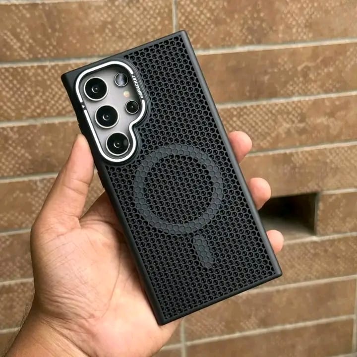 Slim Heat Dissipation Magnetic Phone Case with Camera Stand for Samsung