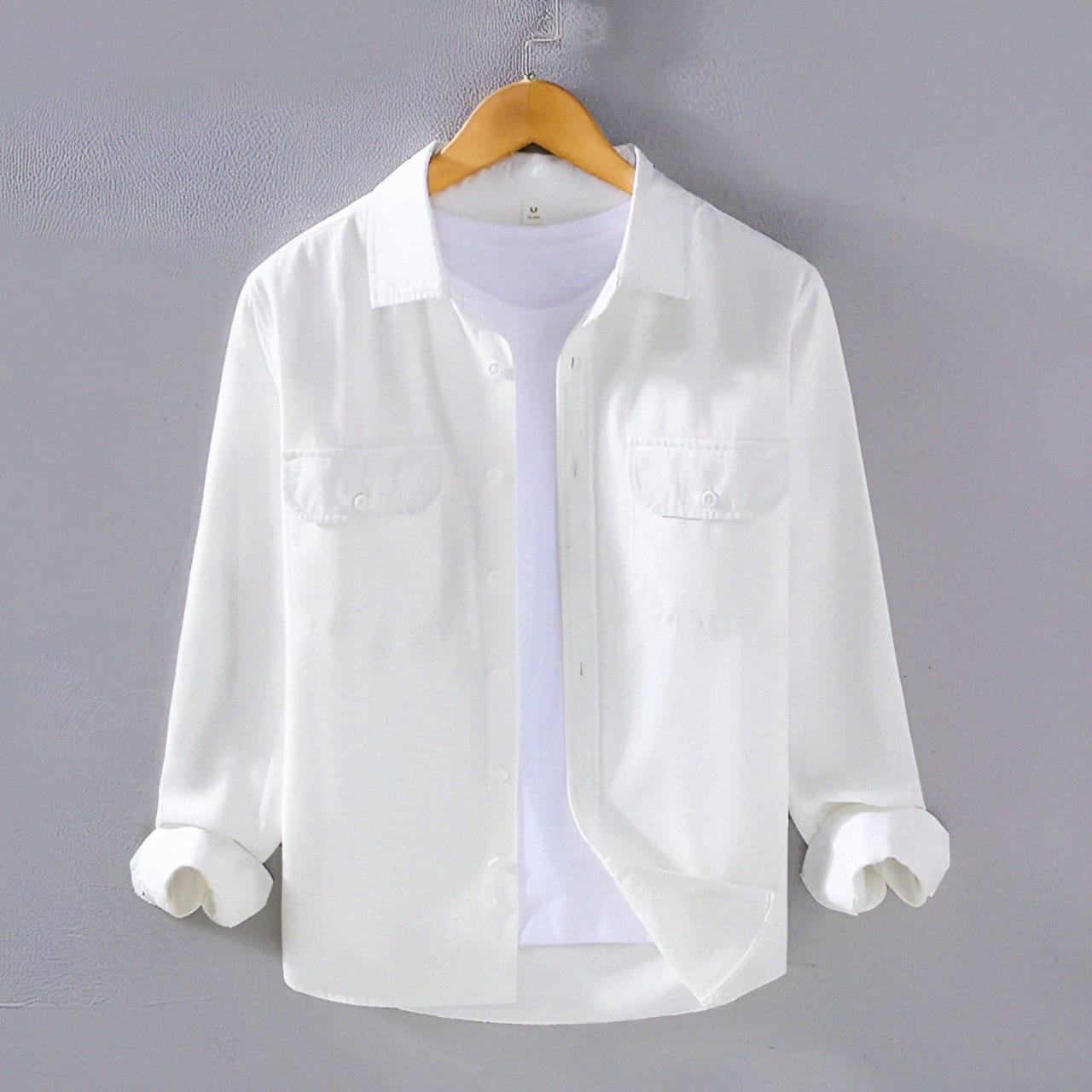 Full sleeves double pocket Shir